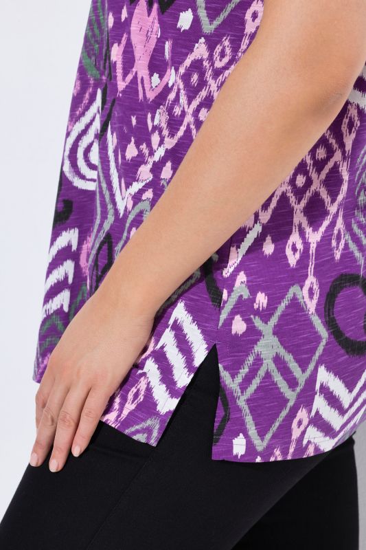 Ikat-Inspired Cap Sleeve Tee