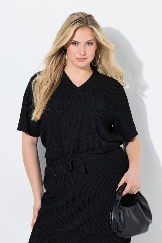 Блуза с бляскави райета