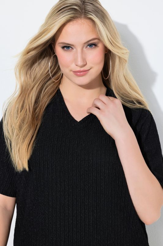 Блуза с бляскави райета