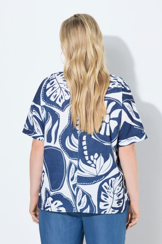 Graphic Tropical Print Oversized Tee