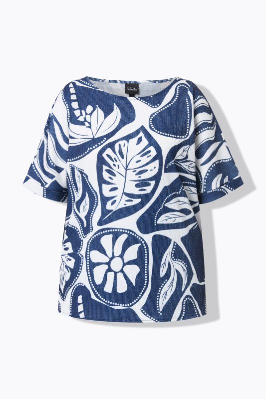 Graphic Tropical Print Oversized Tee