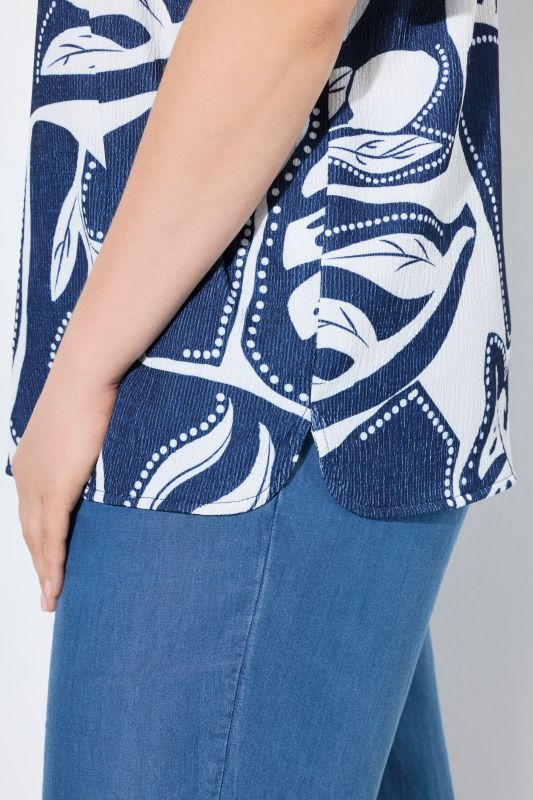 Graphic Tropical Print Oversized Tee