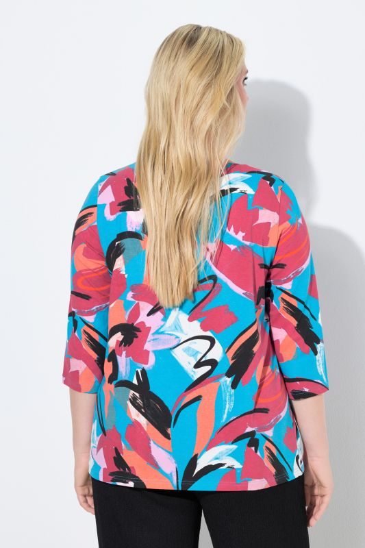 Тениска с рисуван принт