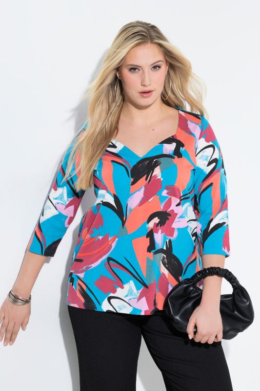 Тениска с рисуван принт