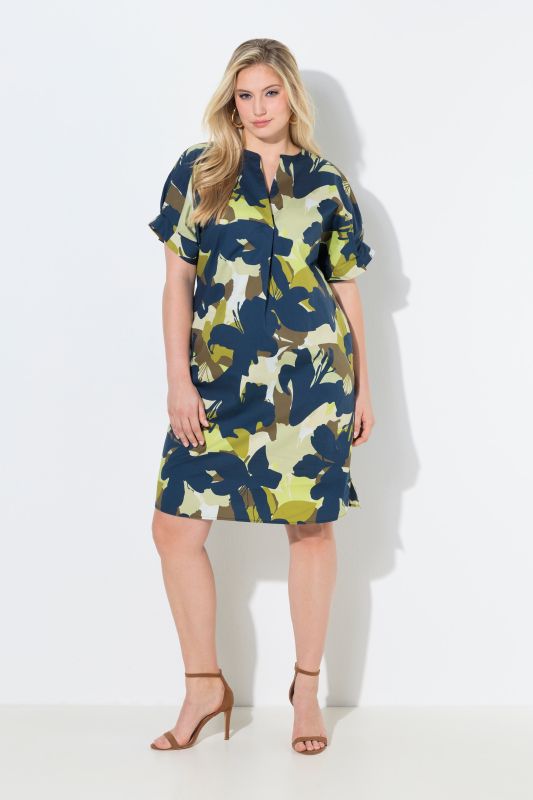 Earthy Floral Print Pocket Dress