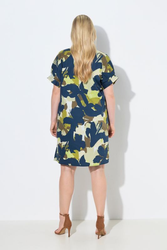 Earthy Floral Print Pocket Dress