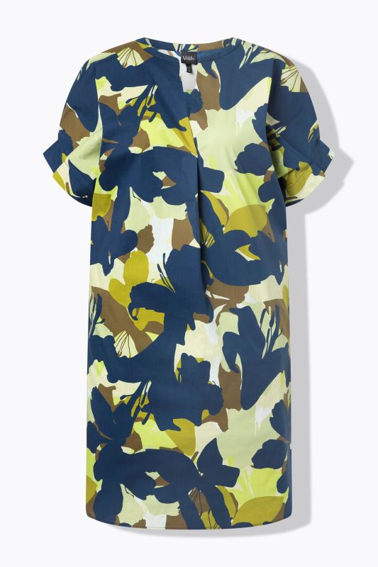 Earthy Floral Print Pocket Dress