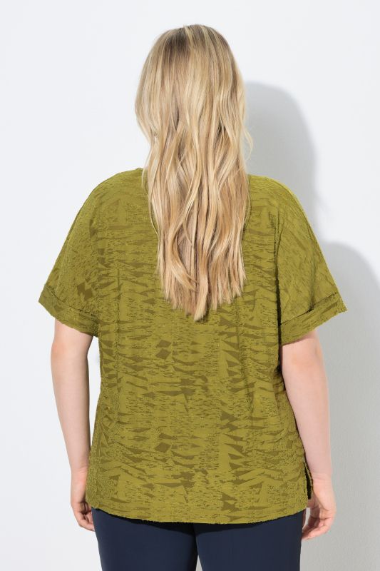 Textured Oversized Short Sleeve Tee