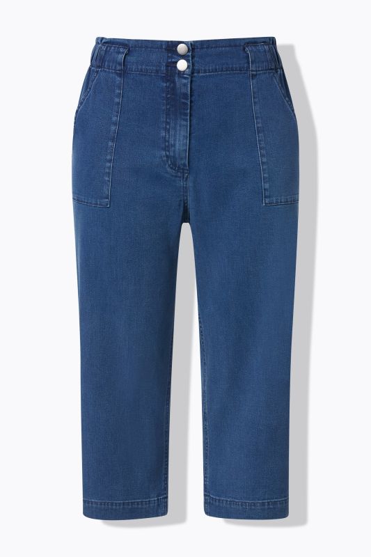 Cropped Denim Look Lyocell Pants
