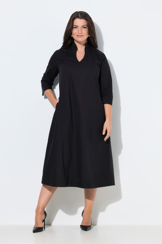 Рокля от памучна материя с яка