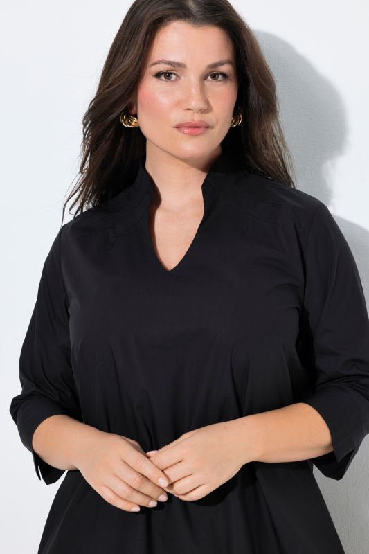 Рокля от памучна материя с яка