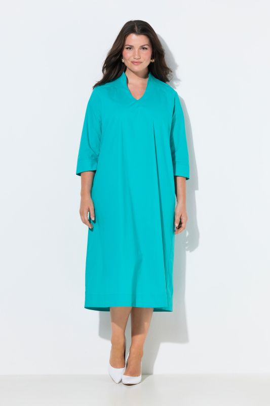 Рокля от памучна материя с яка