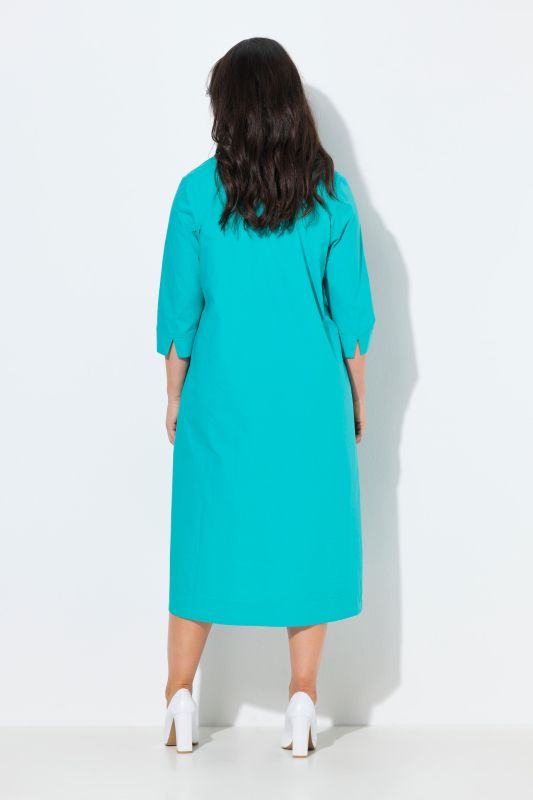 Рокля от памучна материя с яка