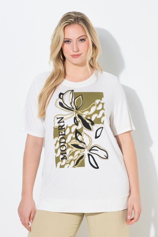 Earthy Floral Rhinestoned Graphic Tee