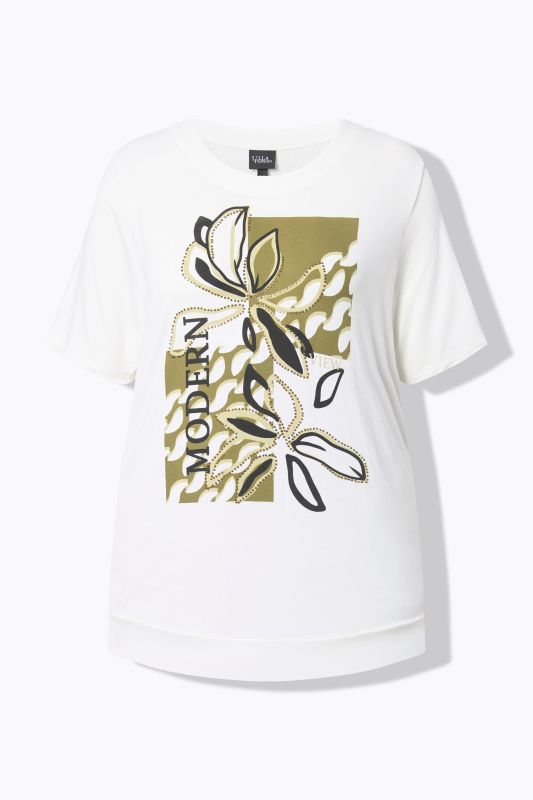 Earthy Floral Rhinestoned Graphic Tee