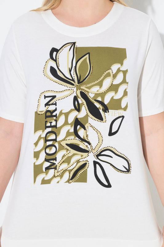 Earthy Floral Rhinestoned Graphic Tee