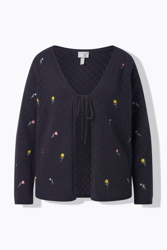 Жилетка с флорална бродерия