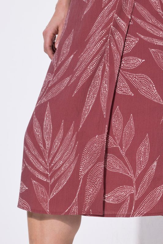 Eco Viscose Leaf Print Wrap Skirt