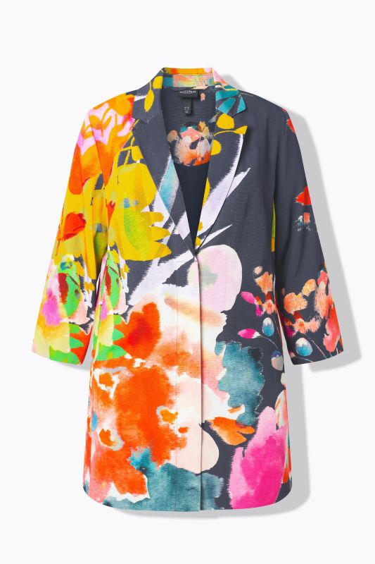 Bright Floral Longline Blazer
