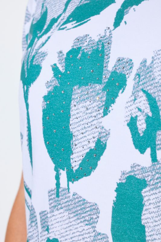 Monochrome Floral Pima Cotton Tee