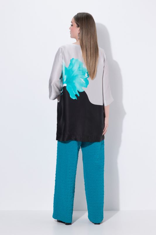 Satin Floral Motif Blouse