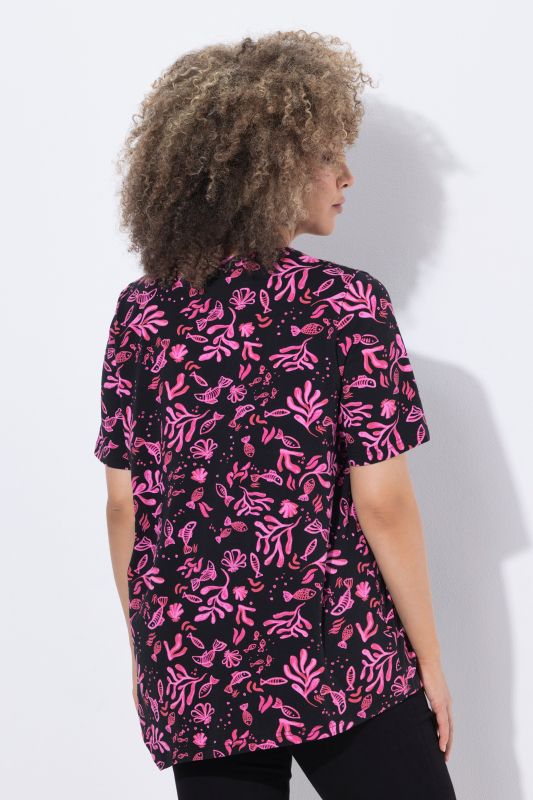 Тениска с асиметричен подгъв