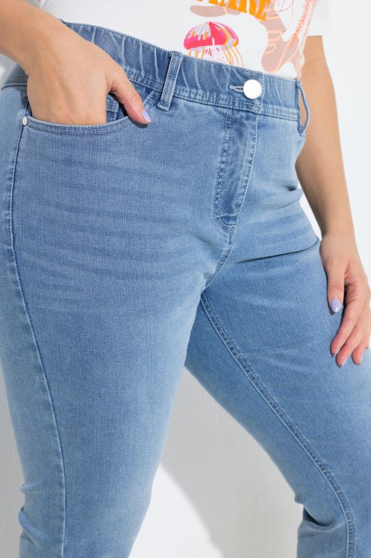 Stretch-Fit Denim Capris