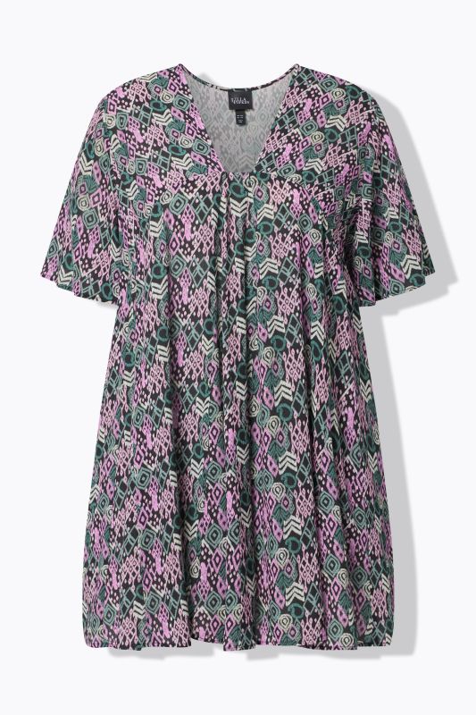 Ikat Print Tunic Blouse