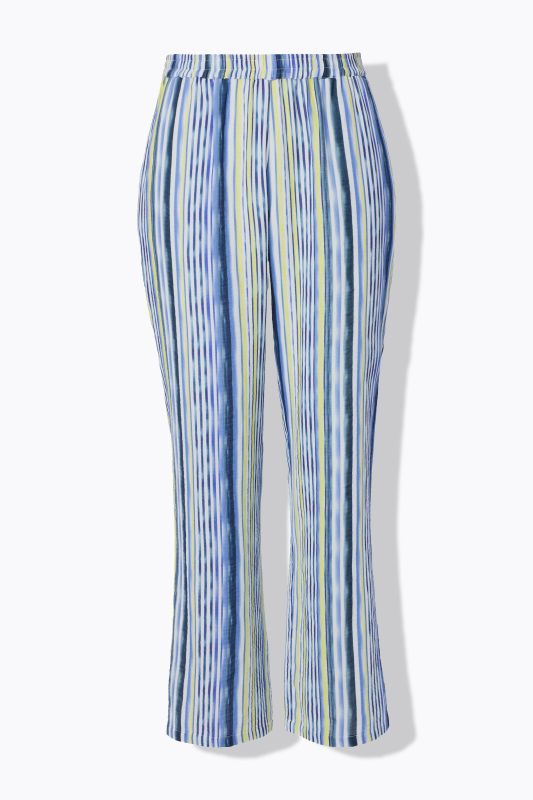 Striped Muslin Elastic Waist Pants