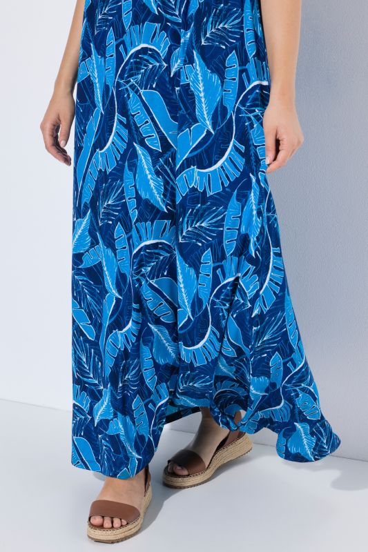 Feather Print Smocked Dress