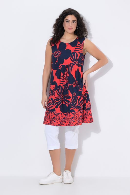 Printed Sleeveless Jersey Dress