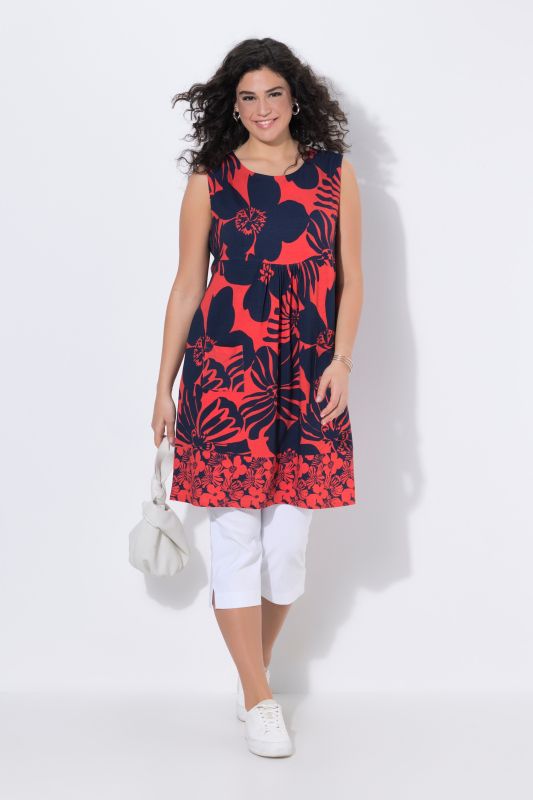 Printed Sleeveless Jersey Dress