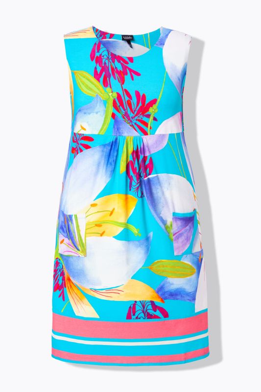 Printed Sleeveless Jersey Dress