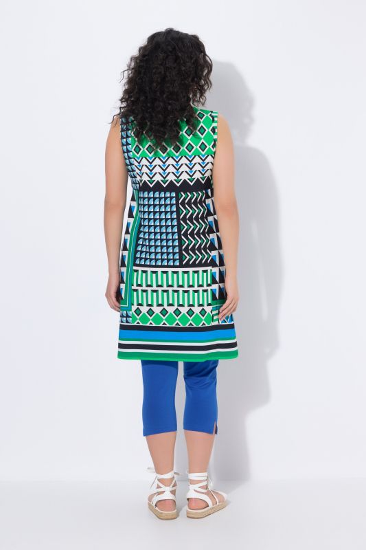 Printed Sleeveless Jersey Dress