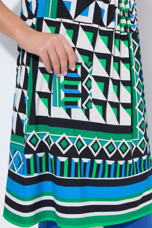 Printed Sleeveless Jersey Dress