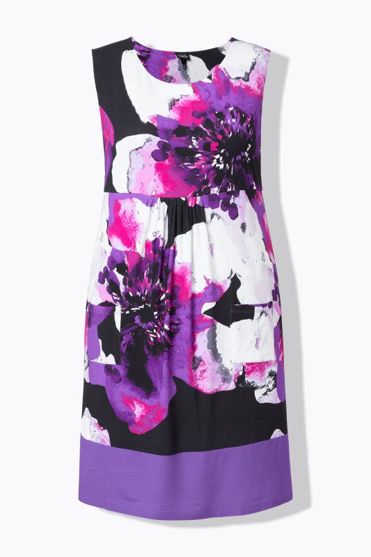 Printed Sleeveless Jersey Dress