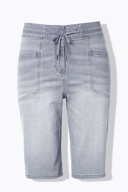 Wide Leg Drawstring Waist Bermuda Shorts