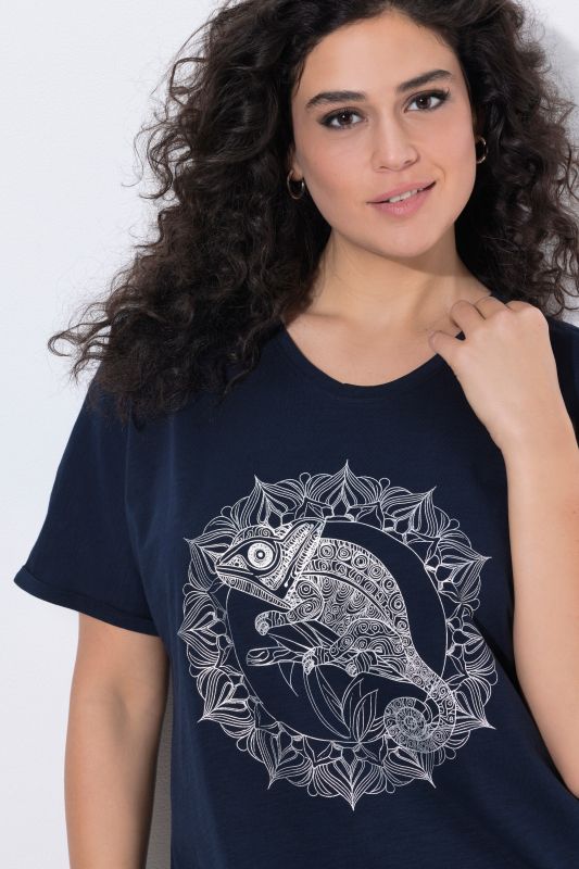 Metallic Animal Mandala Graphic Tee
