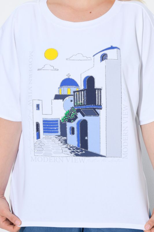 Short Sleeve Santorini Graphic Tee