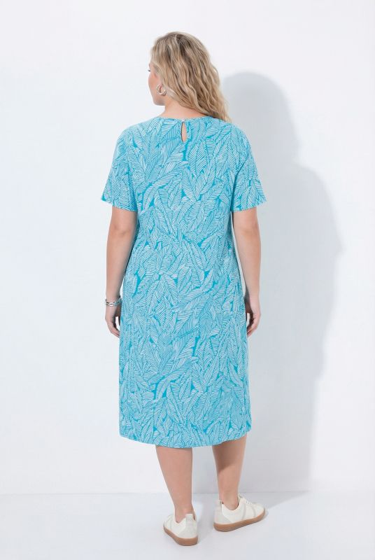 Leaf Print T-Shirt Dress