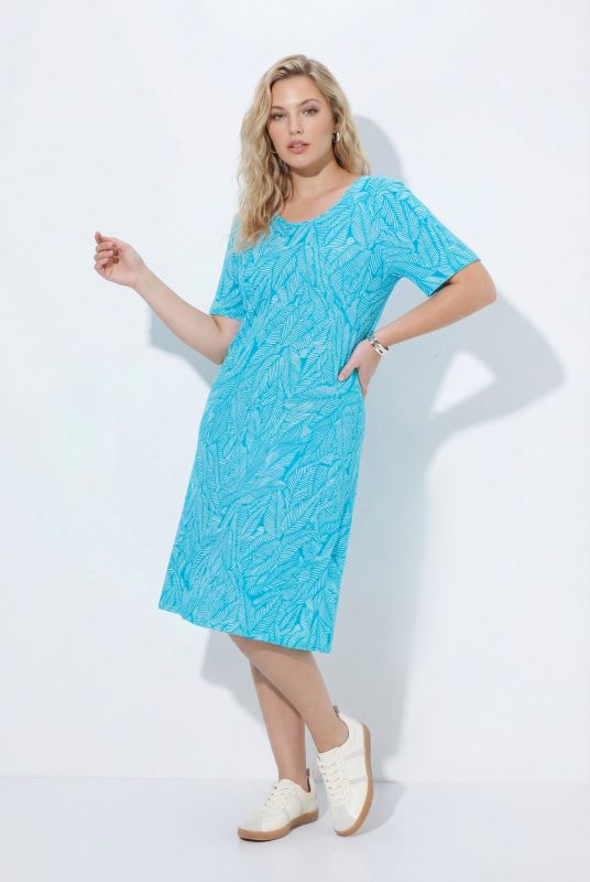 Leaf Print T-Shirt Dress