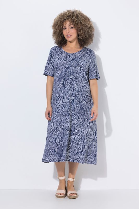 Leaf Print T-Shirt Dress
