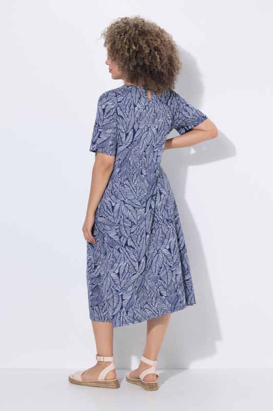 Leaf Print T-Shirt Dress