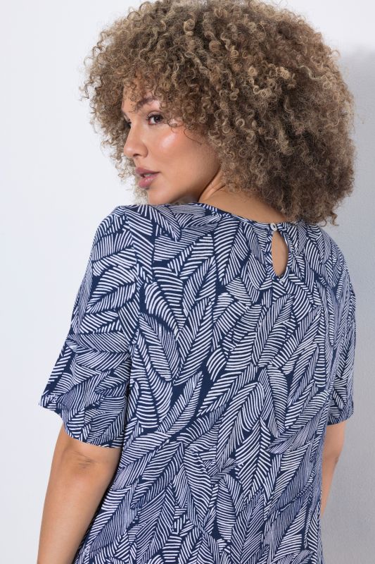 Leaf Print T-Shirt Dress