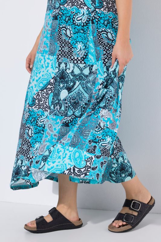 Patchwork Paisley Sleeveless Dress