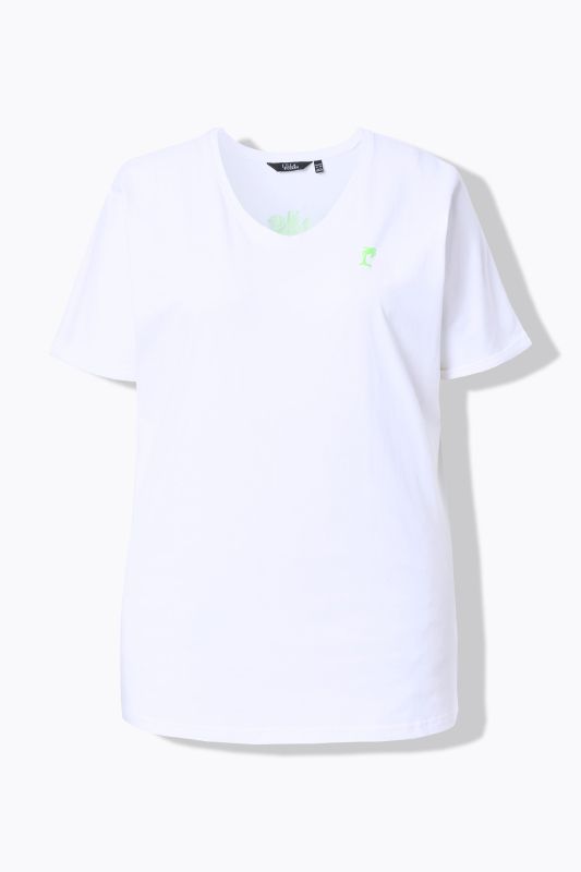 Тениска с принт на палма на гърба