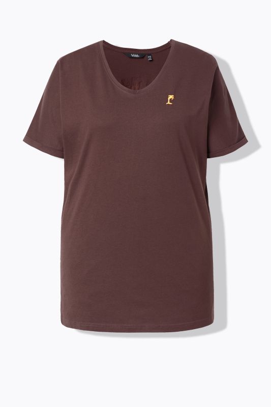 Тениска с принт на палма на гърба