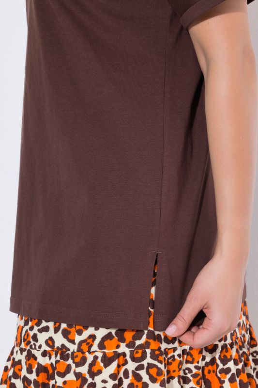 Тениска с принт на палма на гърба