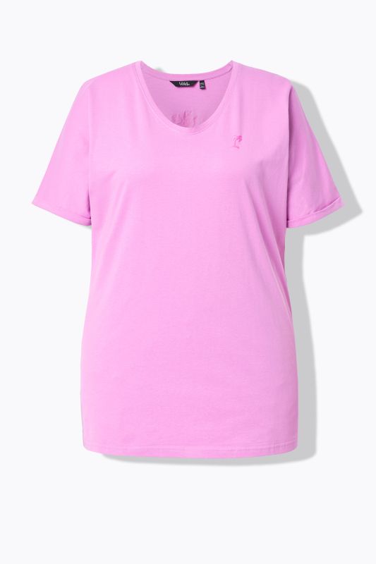 Тениска с принт на палма на гърба