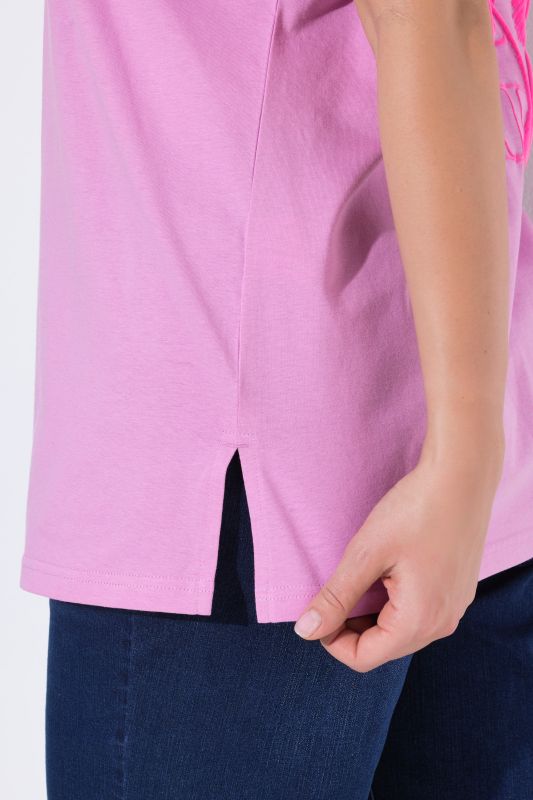 Тениска с принт на палма на гърба